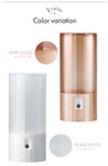 【値下げ】加湿器 アロマ かわいい 超音波式 USB アロマ加湿器 Polygon パールホワイト ピンクゴールド 幅7×奥行7×高さ16.4cm