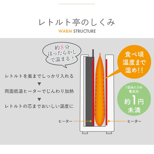 【値下げSALE】レトルト 温める 家電 レトルトウォーマー レトルト食品 パウチ 食品 レトルト専用調理器 レトルト亭