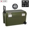 クーラーボックス 46L 大型 オリーブ クーラーBOX